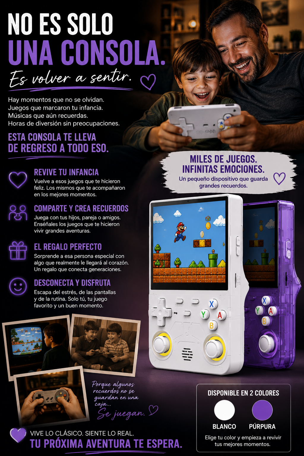 Consola Retro Portátil HD 4, con CIENTOS de Juegos