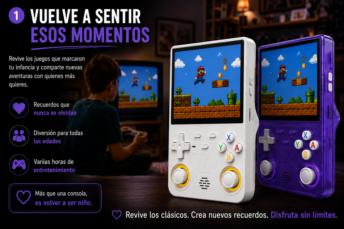 Consola Retro Portátil HD 4, con CIENTOS de Juegos